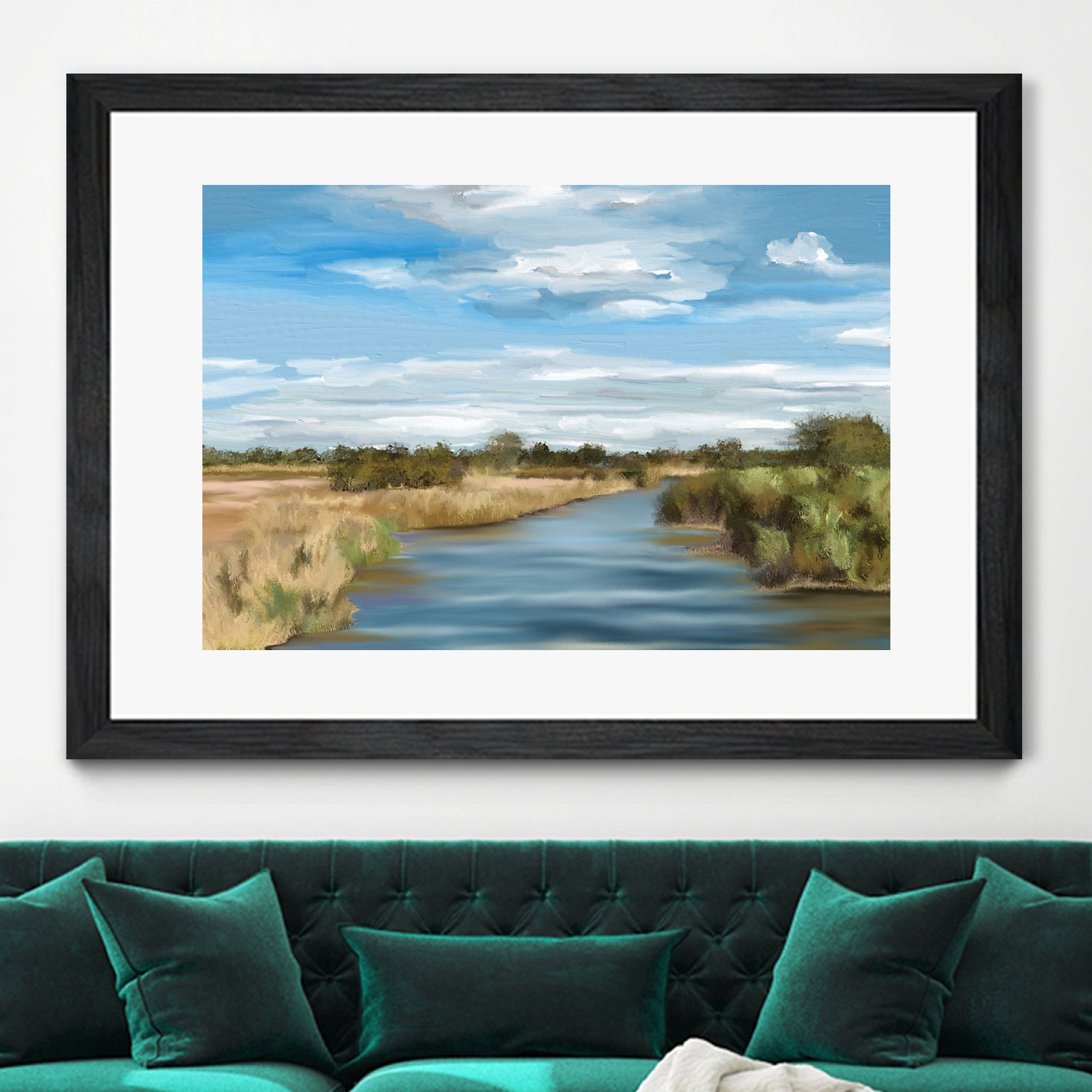 River of Reeds, Botswana by Jenna Alheit on GIANT ART - green landscape 