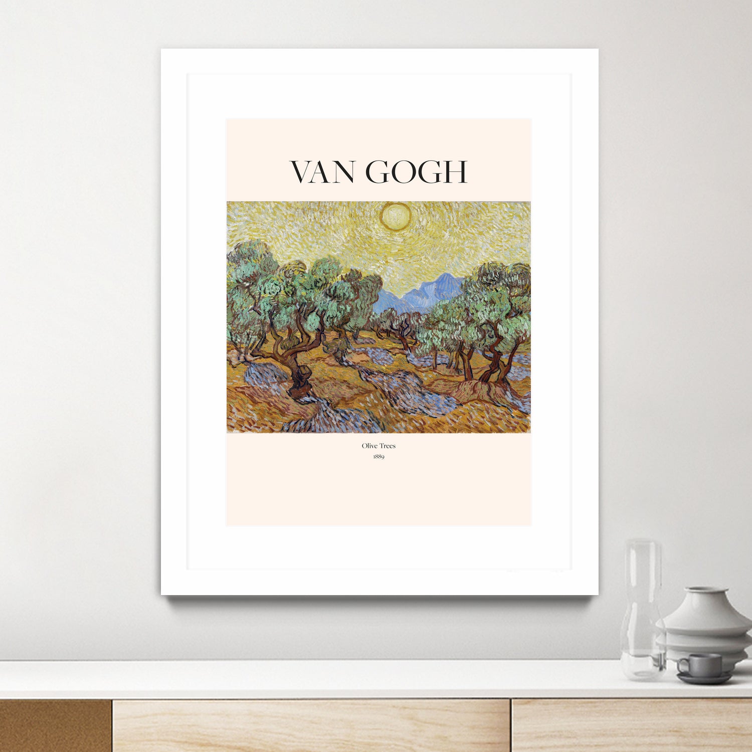 Olive Trees (1889) by Vincent Van Gogh on GIANT ART - landscape text