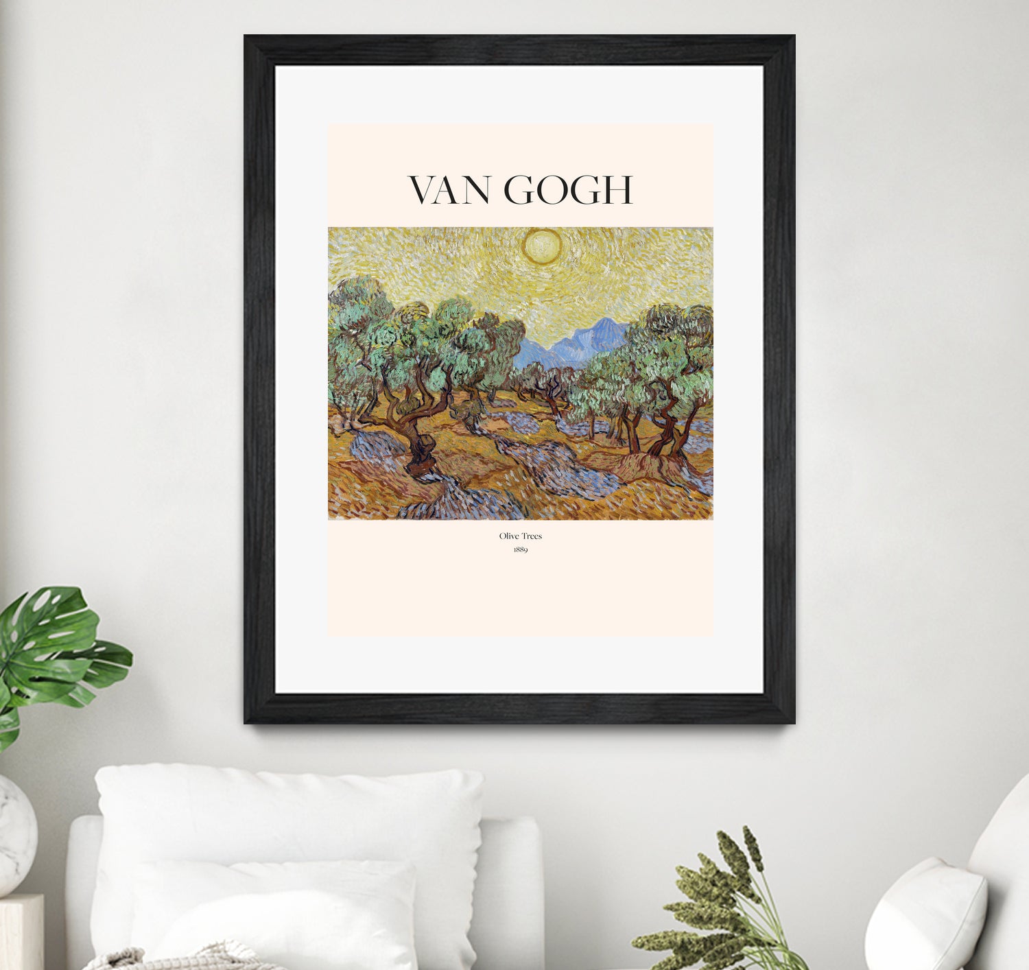 Olive Trees (1889) by Vincent Van Gogh on GIANT ART - landscape text