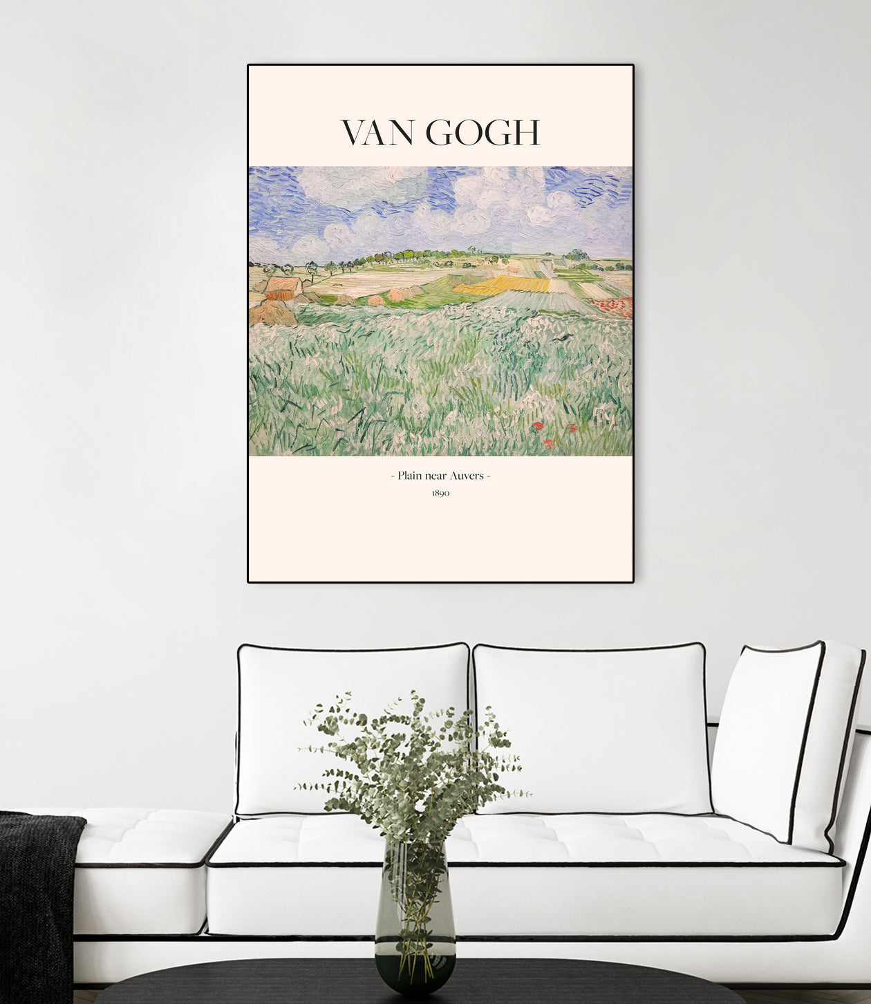 Plain Near Auvers by Vincent Van Gogh on GIANT ART - landscape text