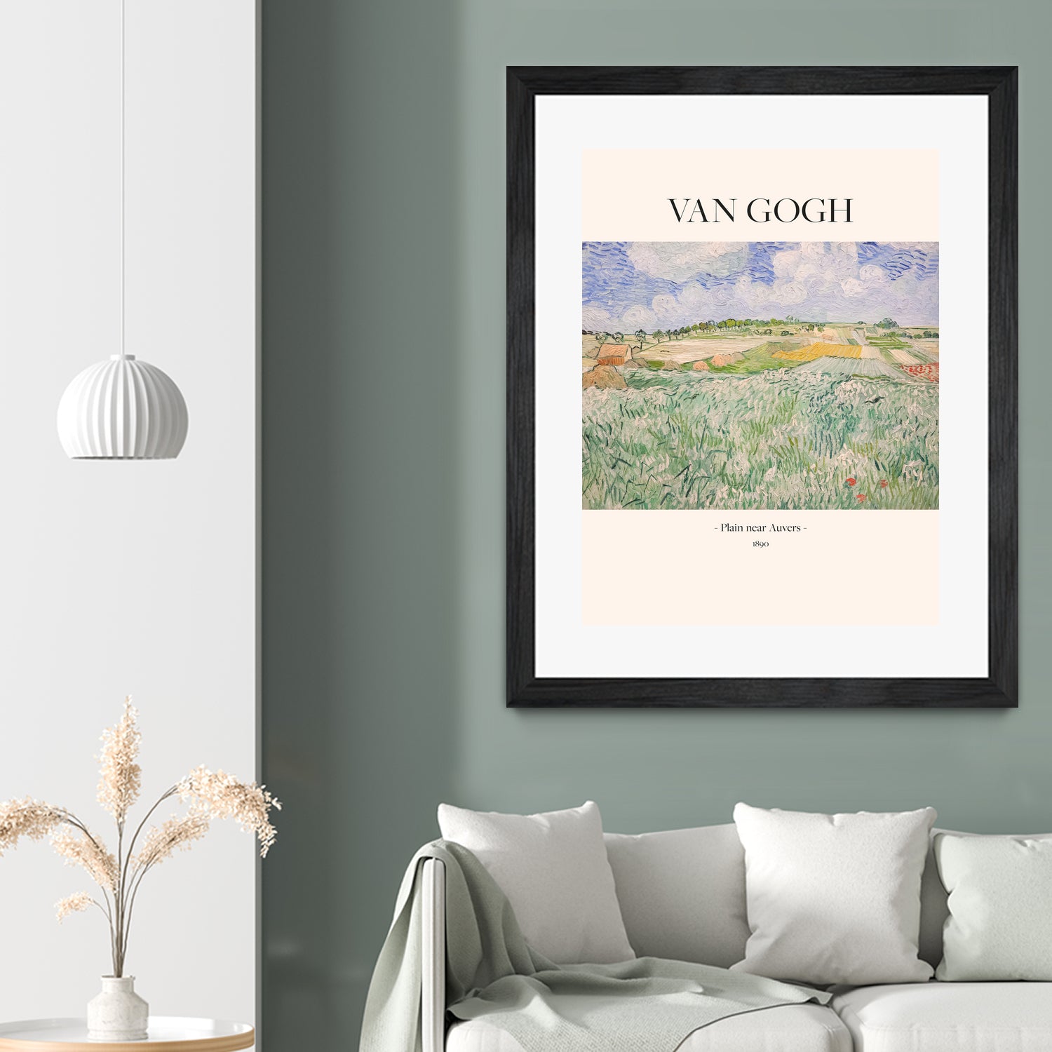 Plain Near Auvers by Vincent Van Gogh on GIANT ART - landscape text