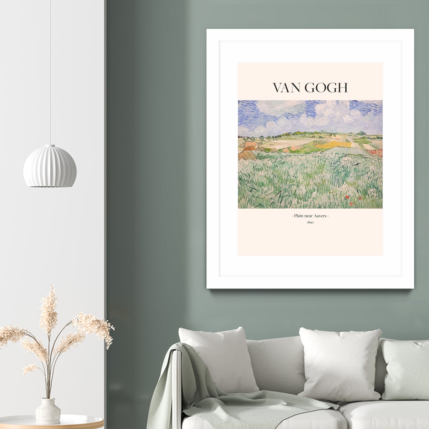 Plain Near Auvers by Vincent Van Gogh on GIANT ART - landscape text