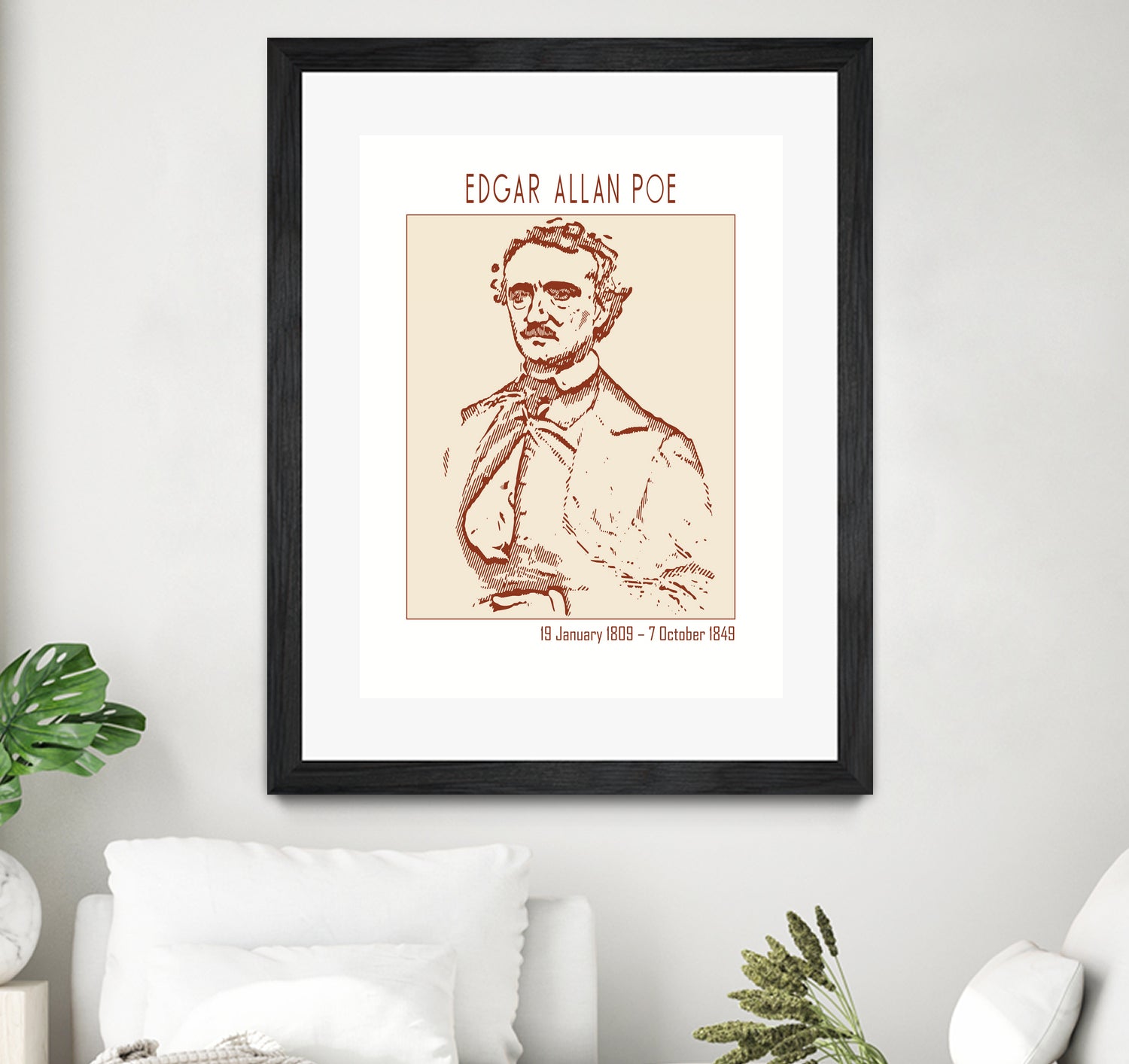 Vintage Poe Portrait by Doa Project on GIANT ART - 3000 illustration