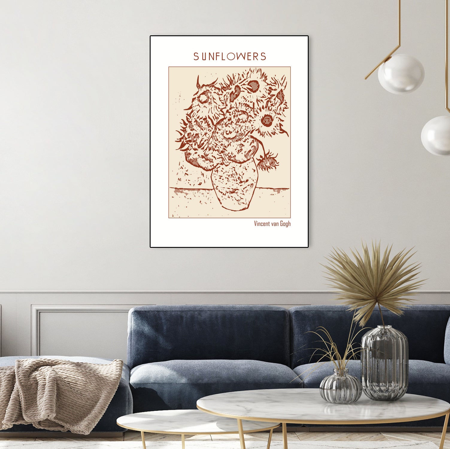 Golden Blooms by Doa Project on GIANT ART - 3000 illustration