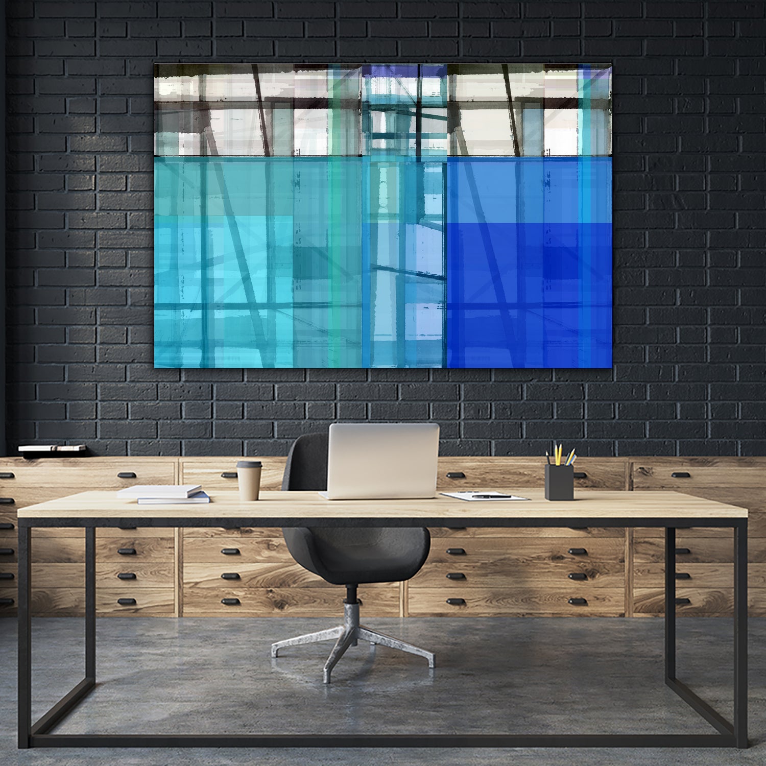 Living By The Ocean 1 by Cartissi on GIANT ART - blue abstract