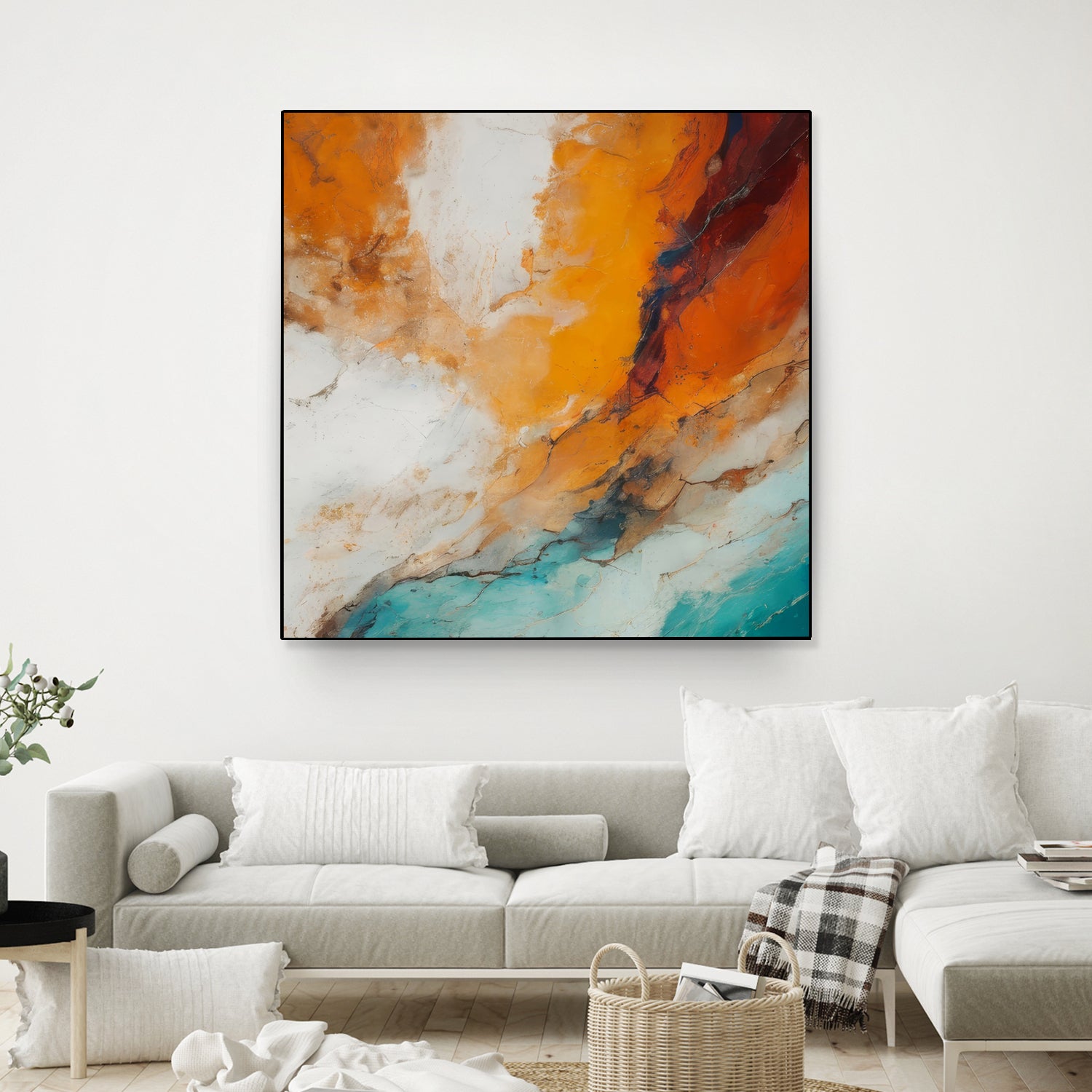 Fiery Horizon Burst by Alpenglow Workshop on GIANT ART - abstract abstract art