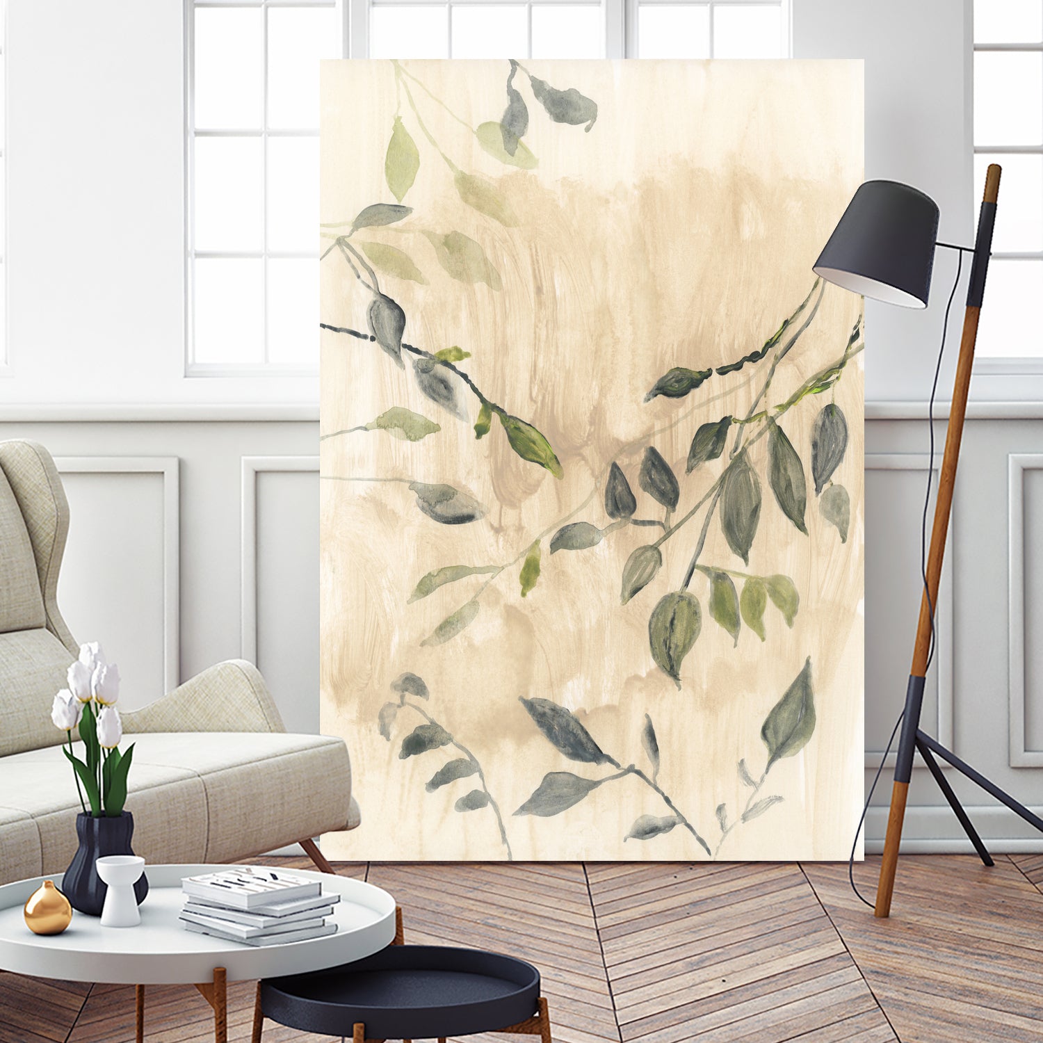 Colour Washed Leaves No1 by cartissi on GIANT ART - leaves flowers and plants leaves