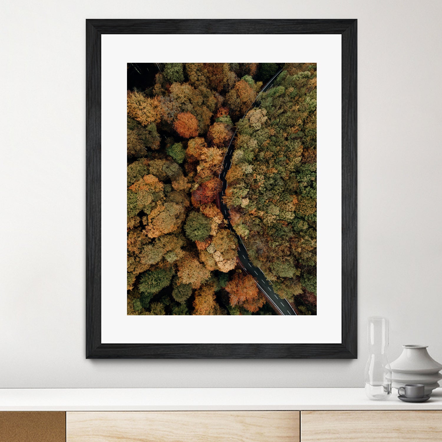 Autumn's Winding Path by Javier Pardina on GIANT ART - forest landscape  forest