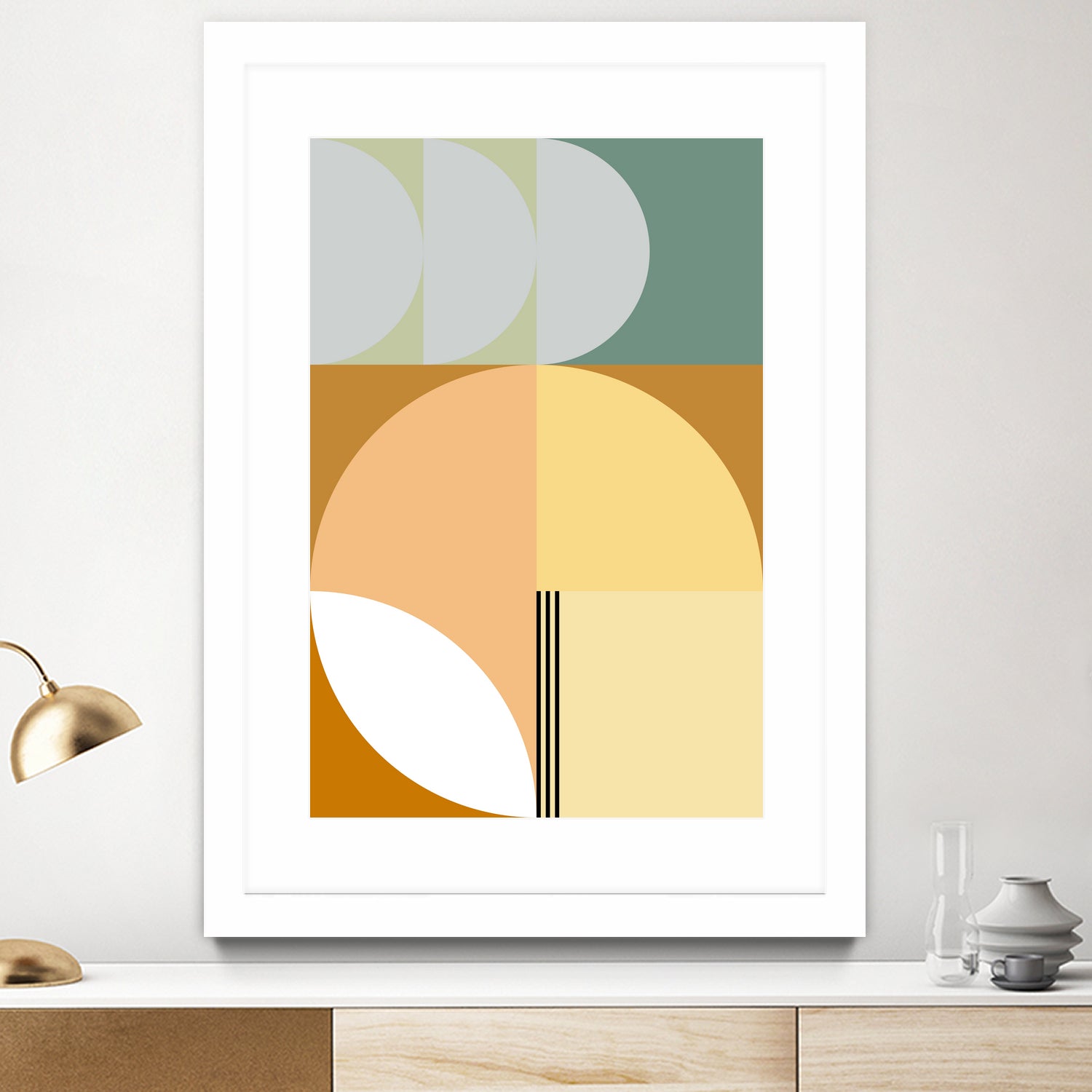 Mid Century Geometric Abstract 03 by Nilesh Kulkarni on GIANT ART - abstract abstract