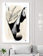 Which Came First by Jilli Darling  on GIANT ART - abstract abstract, bold, white, grey, gray, calm, painting, print,  wallart,  wall art,  energetic, colourful, graphic print, illustration, soft, brush strokes, cute, prints, home decor, beige, black, drawing