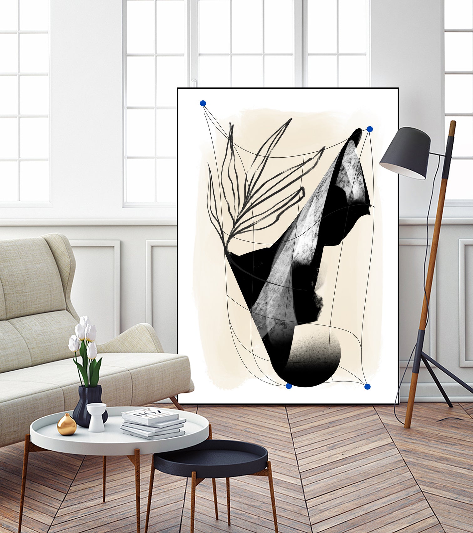 Which Came First by Jilli Darling  on GIANT ART - abstract abstract, bold, white, grey, gray, calm, painting, print,  wallart,  wall art,  energetic, colourful, graphic print, illustration, soft, brush strokes, cute, prints, home decor, beige, black, drawing