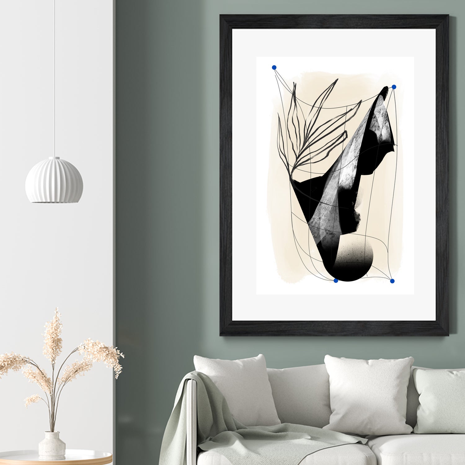 Which Came First by Jilli Darling  on GIANT ART - abstract abstract, bold, white, grey, gray, calm, painting, print,  wallart,  wall art,  energetic, colourful, graphic print, illustration, soft, brush strokes, cute, prints, home decor, beige, black, drawing