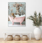 Leoparda Pink Bubble Bath by Niky Rahner on GIANT ART - botanical rahner