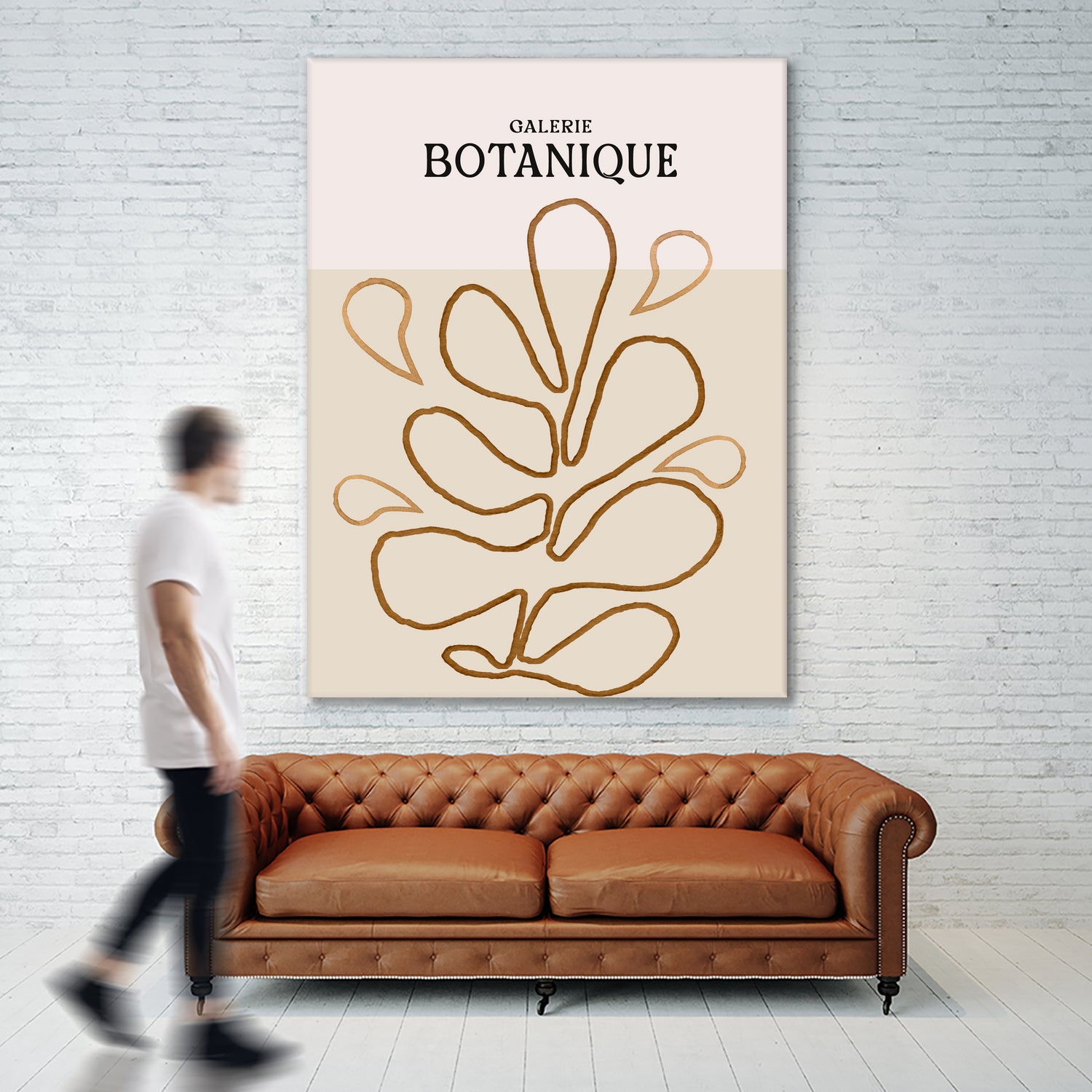 Earthy Leaf Lines by Treechild on GIANT ART -  botanical art print