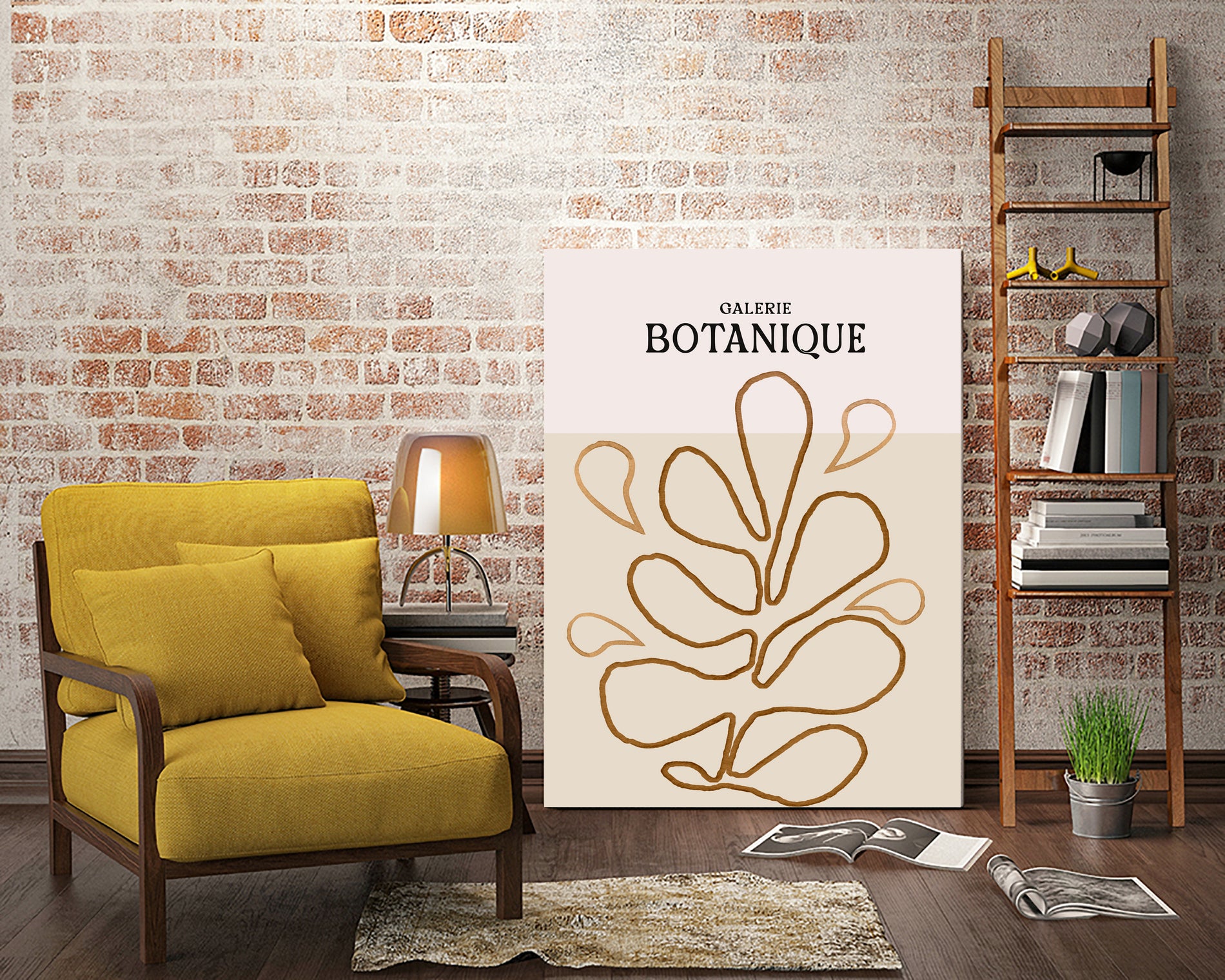 Earthy Leaf Lines by Treechild on GIANT ART -  botanical art print