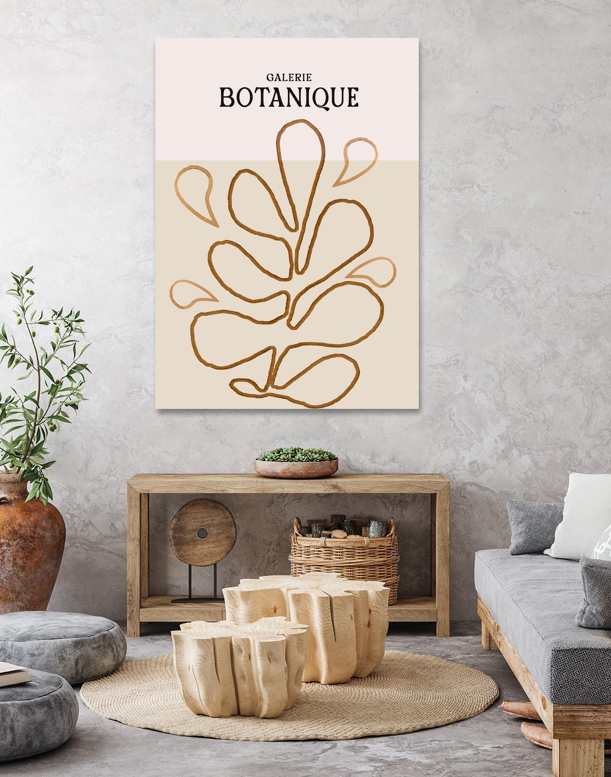Earthy Leaf Lines by Treechild on GIANT ART -  botanical art print