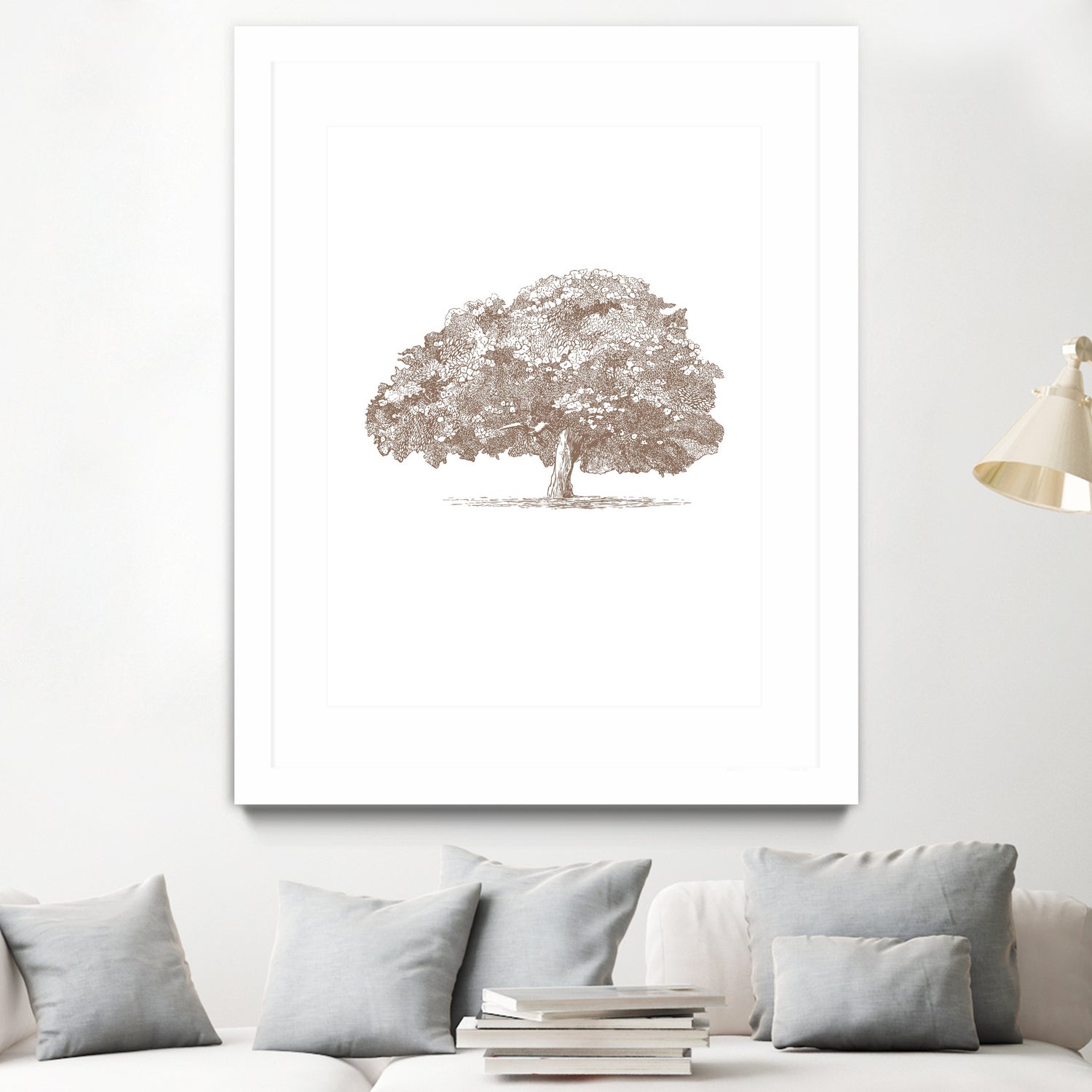 Big Tree in Brown Sepia by Katie Oa#039;Shea on GIANT ART - 2550 illustration