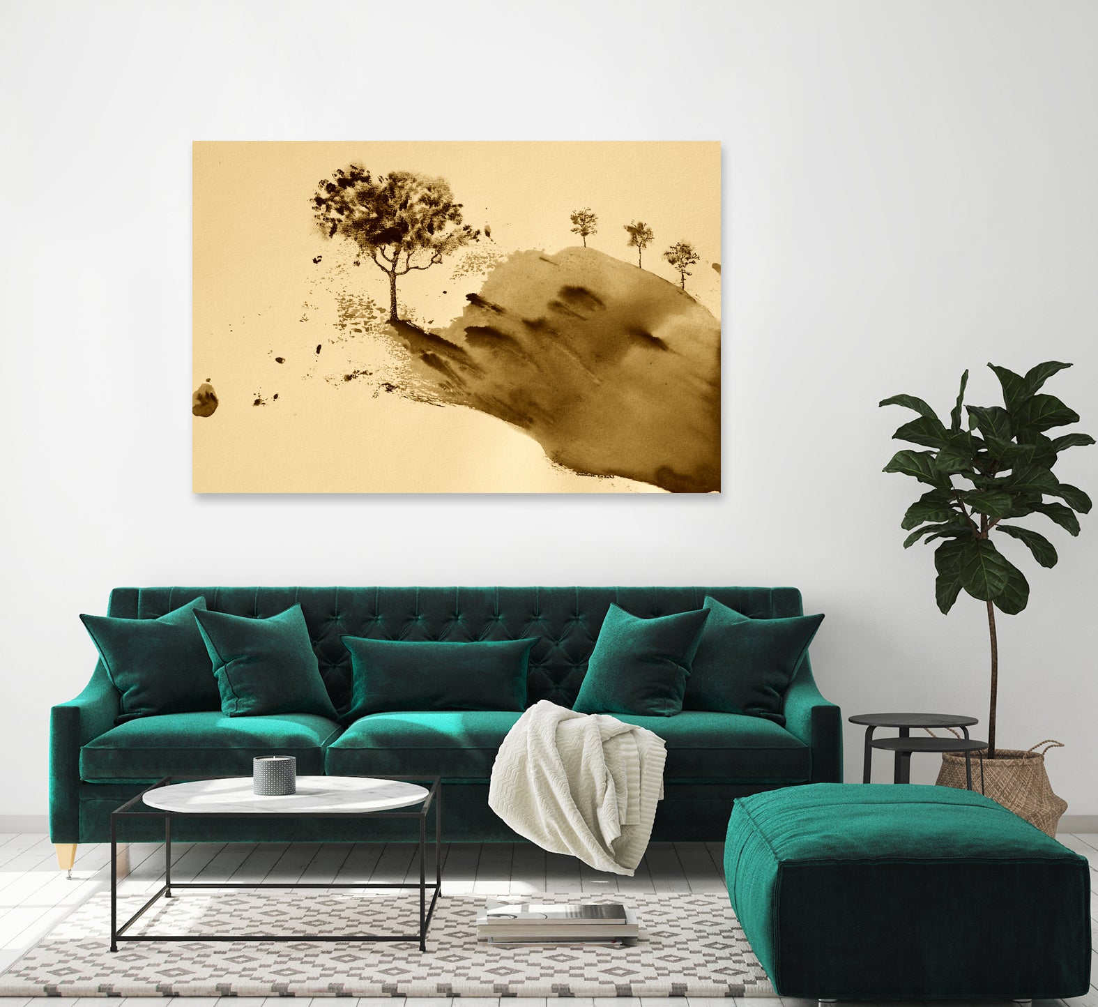 Whispering Hillside by Santhosh ch on GIANT ART - 19917 illustration