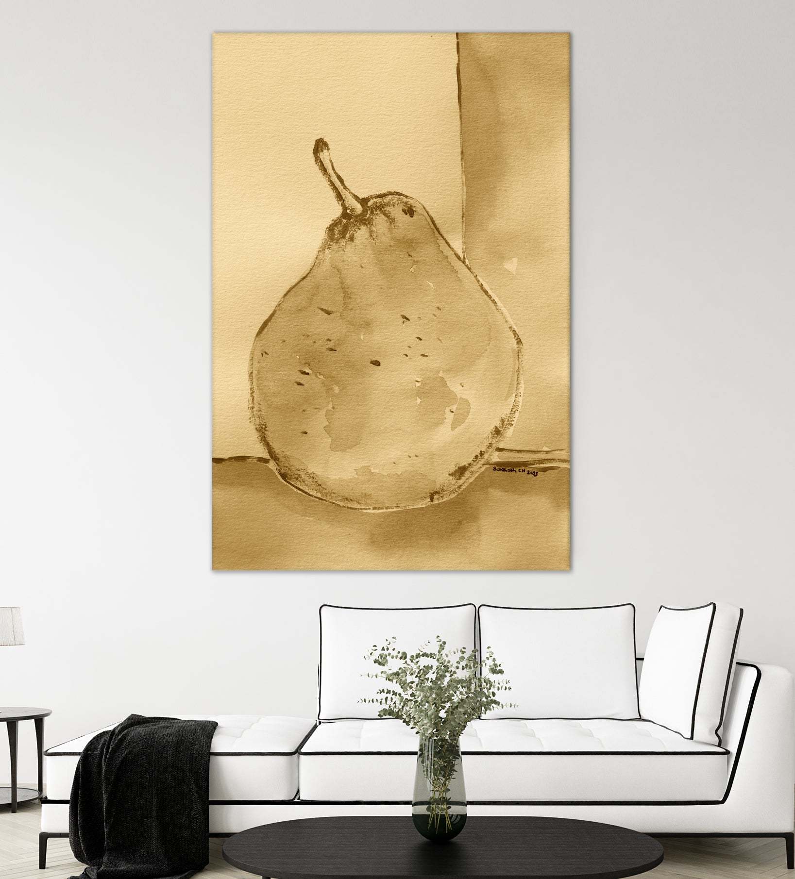 Golden Pear Shimmer by Santhosh ch on GIANT ART - 12763 illustration