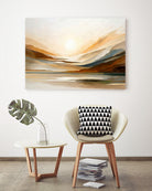 Sunset Through Misty Peaks by Alpenglow Workshop on GIANT ART - abstract abstract landscape