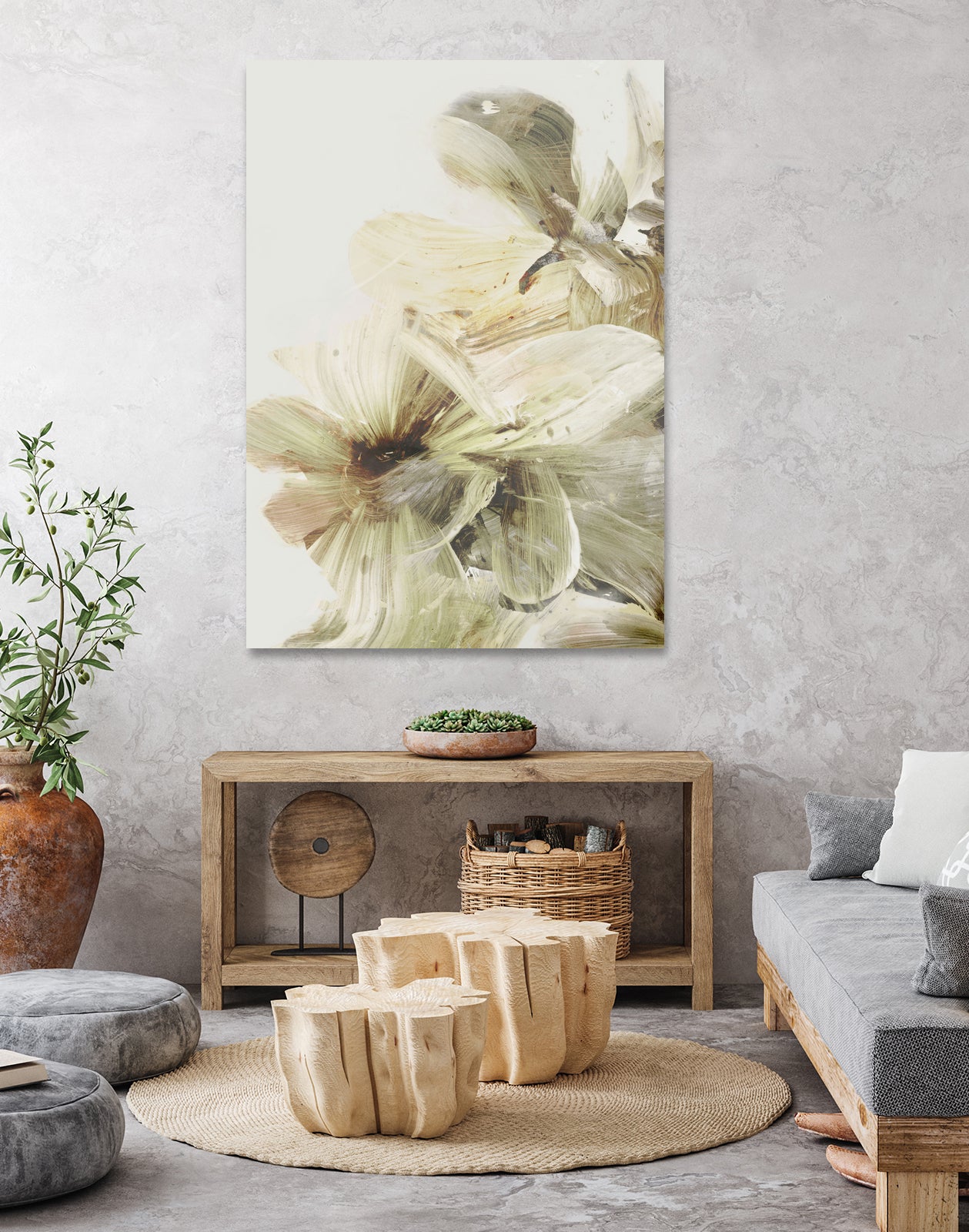Hill Flowers 1 by Dan Hobday on GIANT ART - ananpainted  ananpainted