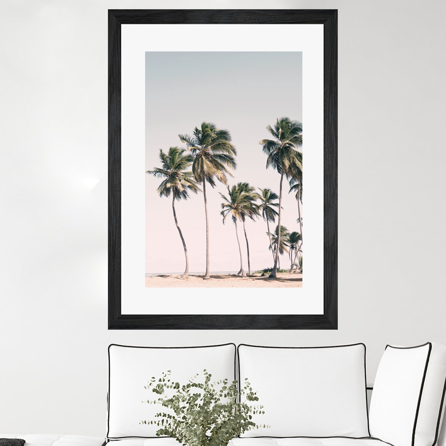 Blush Tropical Trees by Kathrin Pienaar on GIANT ART - palm trees  palm trees