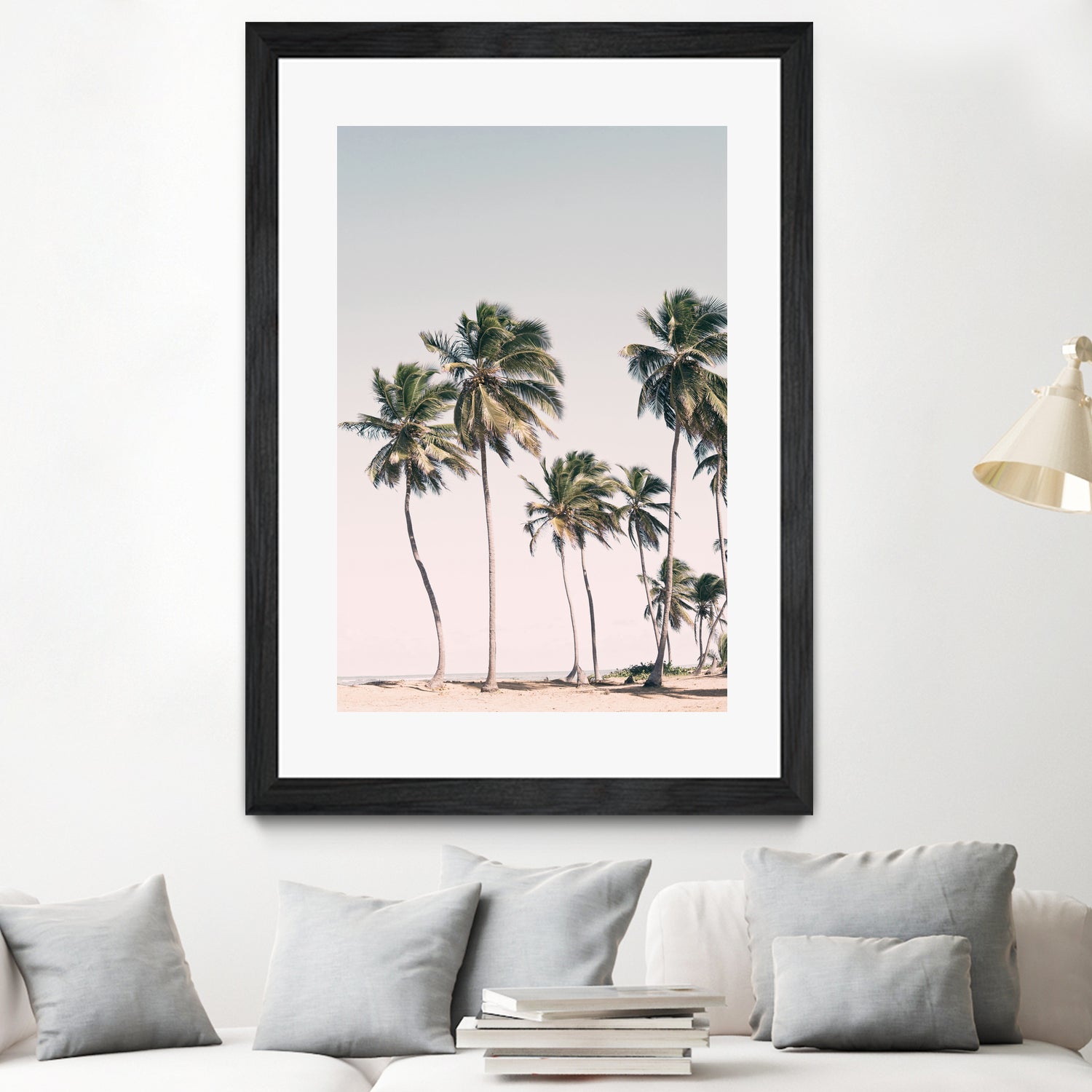 Blush Tropical Trees by Kathrin Pienaar on GIANT ART - palm trees  palm trees