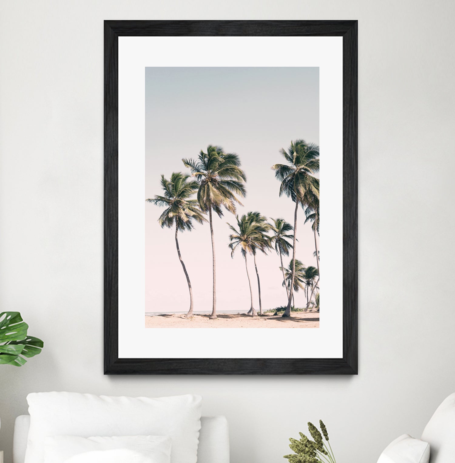 Blush Tropical Trees by Kathrin Pienaar on GIANT ART - palm trees  palm trees