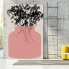 Pink Silhouette of a Jar by Garima Dhawan on GIANT ART - modern art flowers and plants modern art