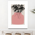 Pink Silhouette of a Jar by Garima Dhawan on GIANT ART - modern art flowers and plants modern art