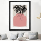 Pink Silhouette of a Jar by Garima Dhawan on GIANT ART - modern art flowers and plants modern art