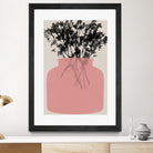 Pink Silhouette of a Jar by Garima Dhawan on GIANT ART - modern art flowers and plants modern art