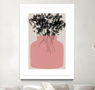 Pink Silhouette of a Jar by Garima Dhawan on GIANT ART - modern art flowers and plants modern art
