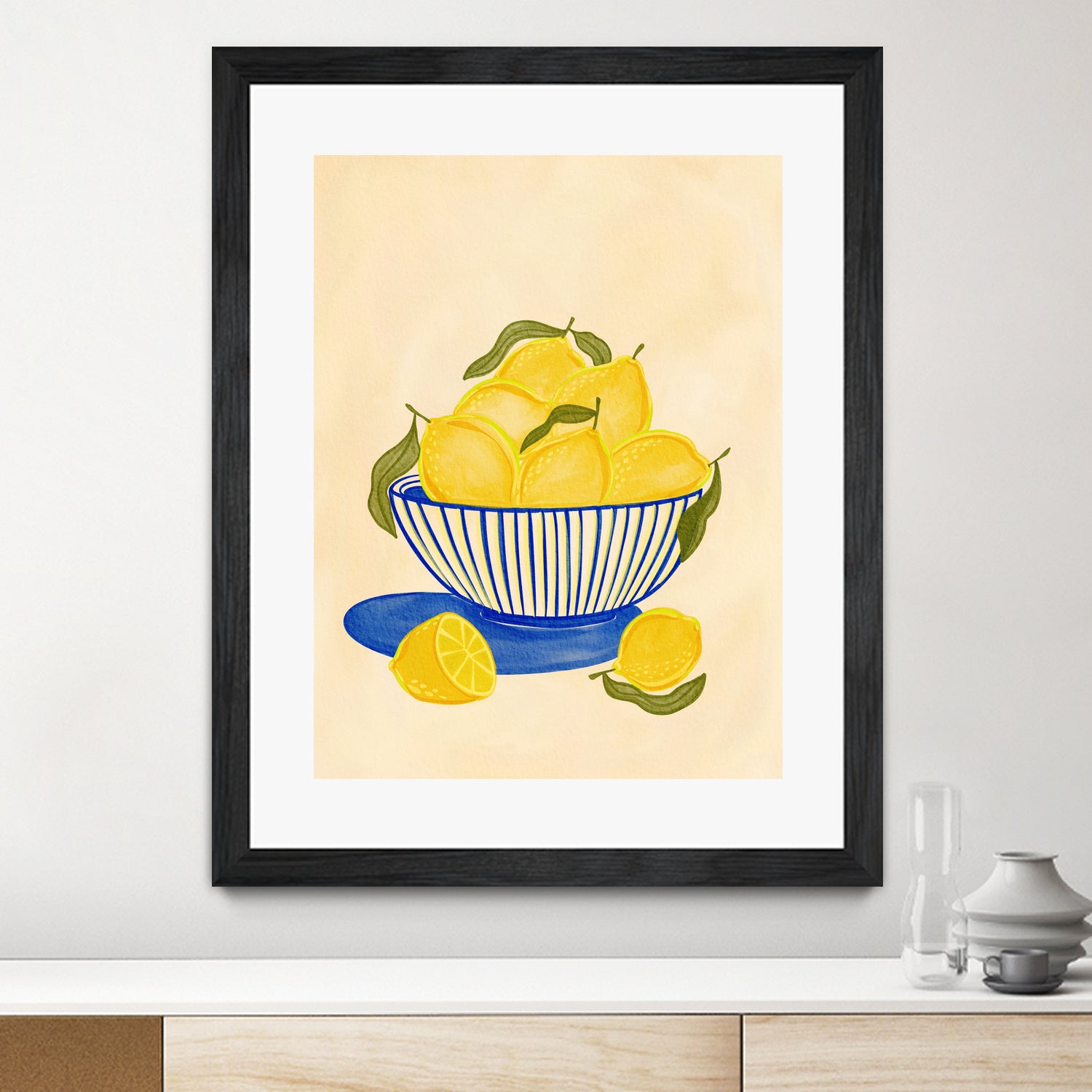 Bowl Of Vibrant Yellow Lemons by Nikita Jariwala on GIANT ART - bowl of lemons art food and drinks bowl of lemons art