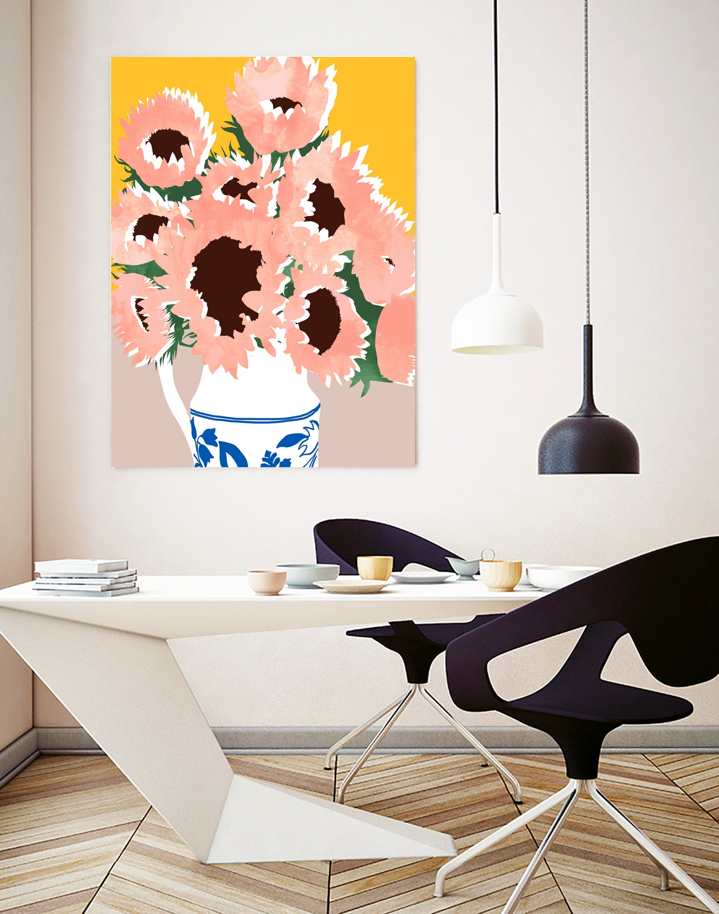 Sunshine On a Cloudy Day by Uma Gokhale on GIANT ART - floral art flowers and plants floral art