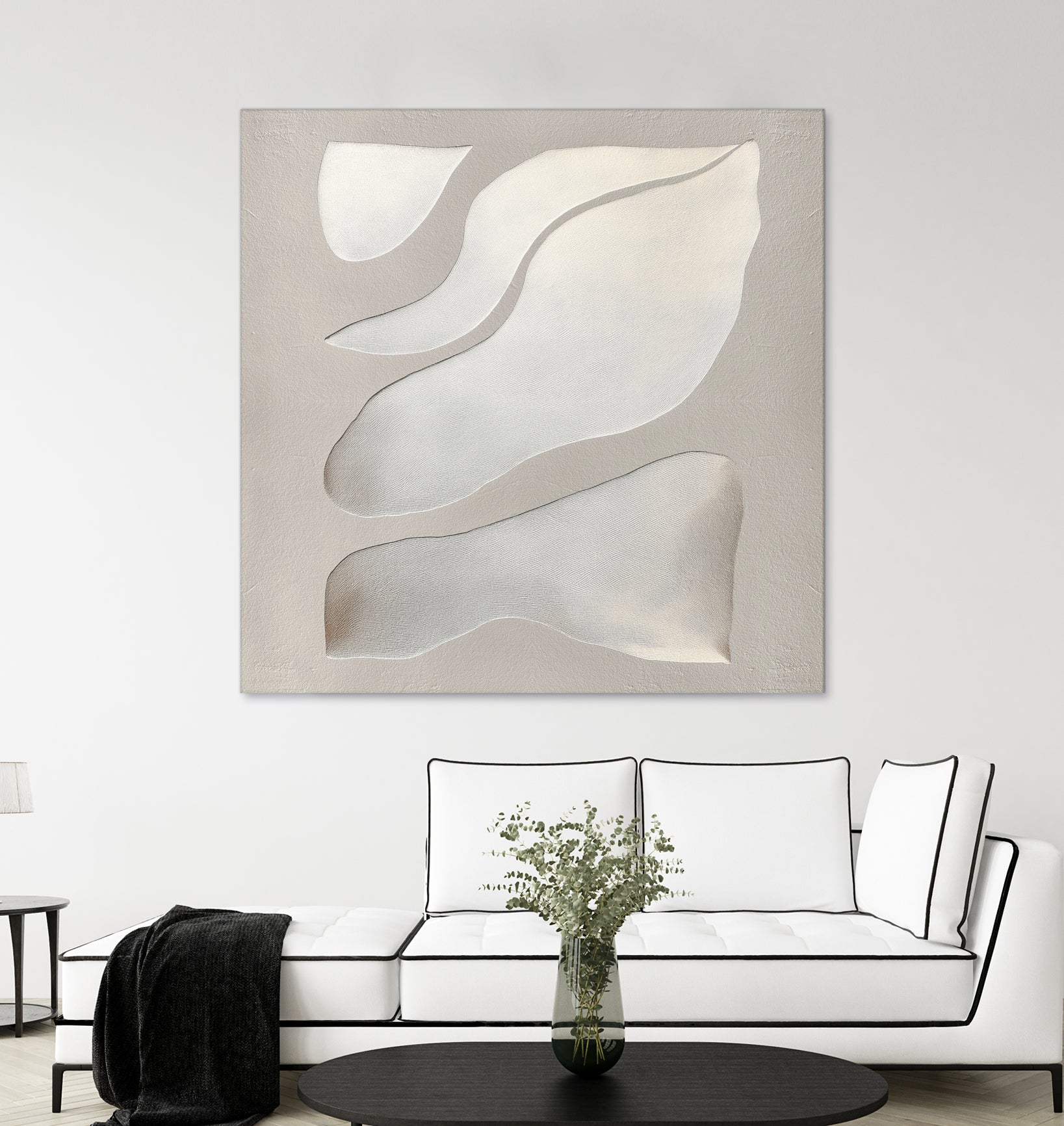 Flowing Shapes in Soft Neutral Tones by Alma on GIANT ART - abstract abstract