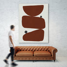 Brown expressionism  by Victor Costa on GIANT ART - red shapes burgundy 