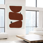 Brown expressionism  by Victor Costa on GIANT ART - red shapes burgundy 