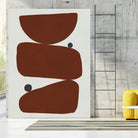 Brown expressionism  by Victor Costa on GIANT ART - red shapes burgundy 