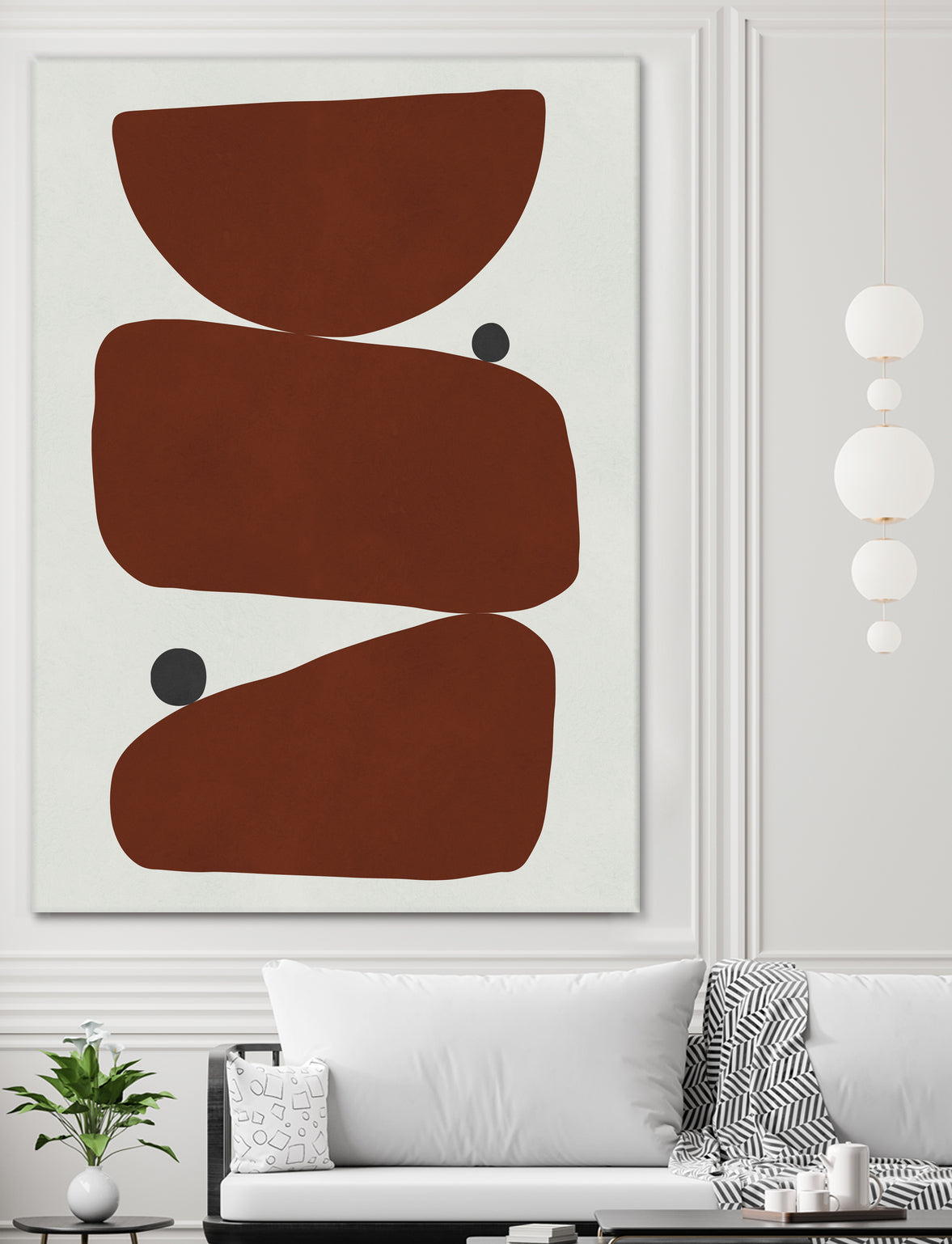 Brown expressionism  by Victor Costa on GIANT ART - red shapes burgundy 