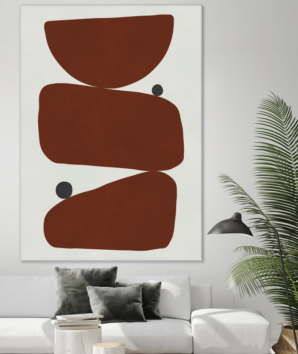 Brown expressionism  by Victor Costa on GIANT ART - red shapes burgundy 