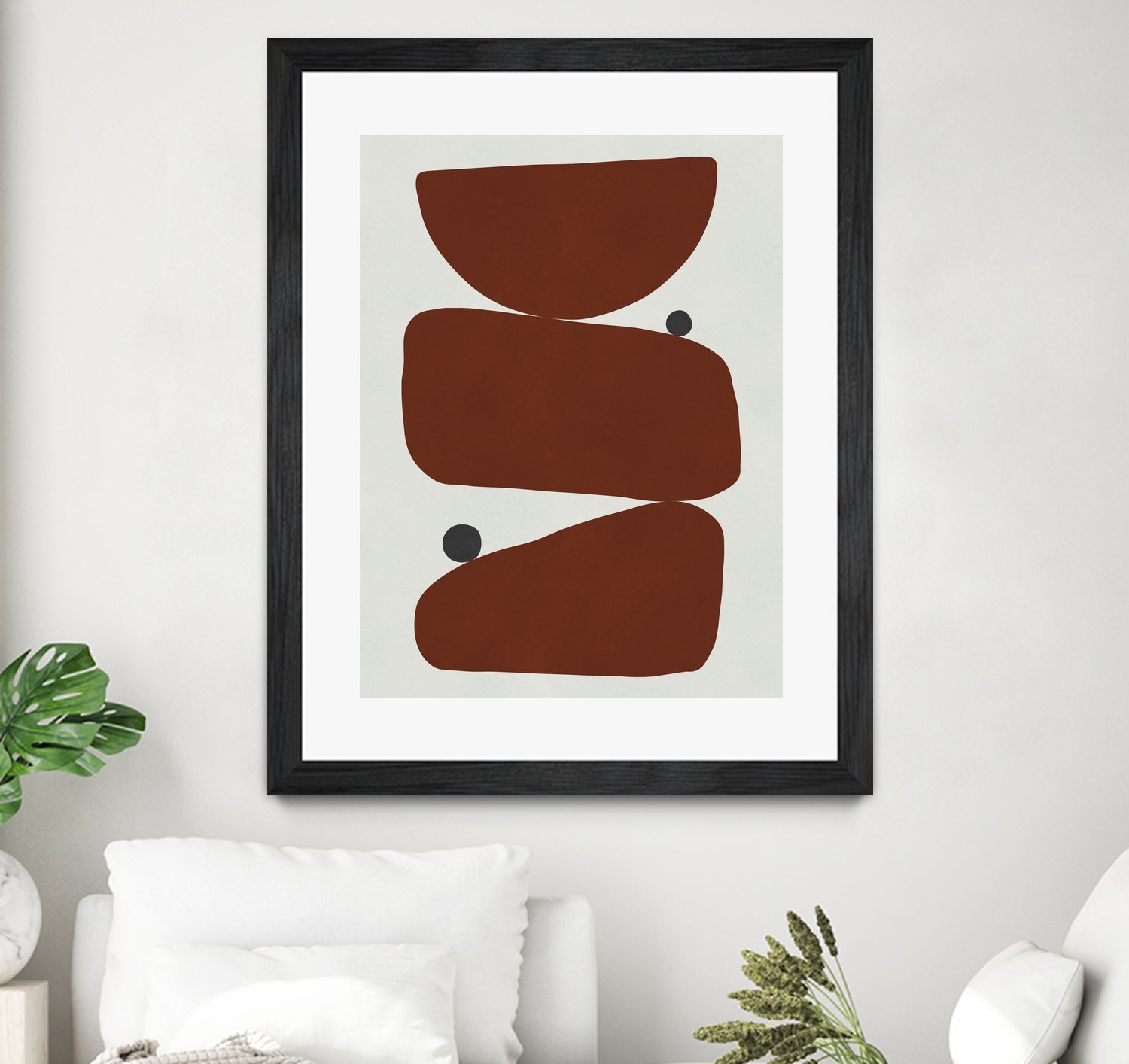 Brown expressionism  by Victor Costa on GIANT ART - red shapes burgundy 