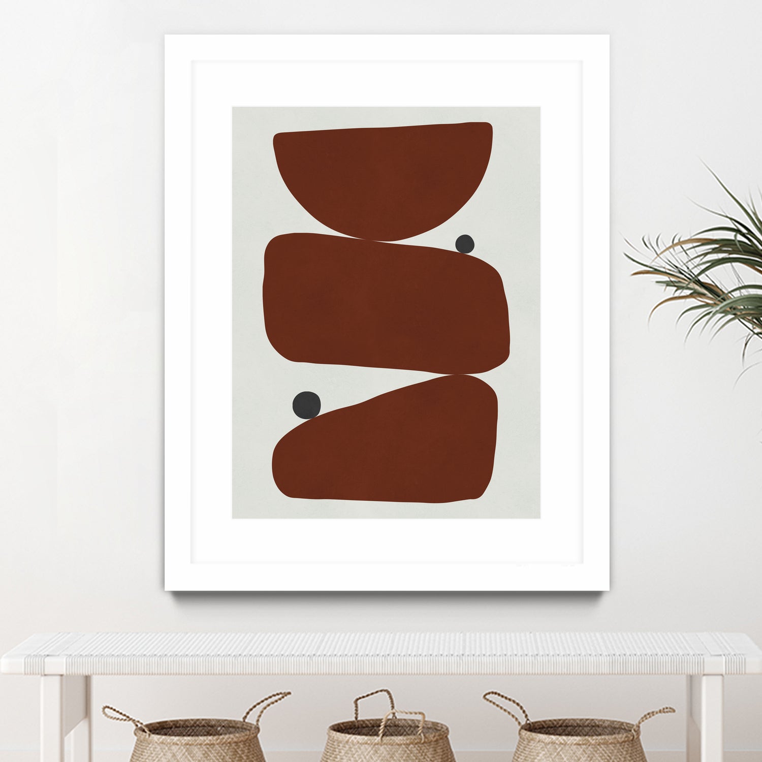 Brown expressionism  by Victor Costa on GIANT ART - red shapes burgundy 