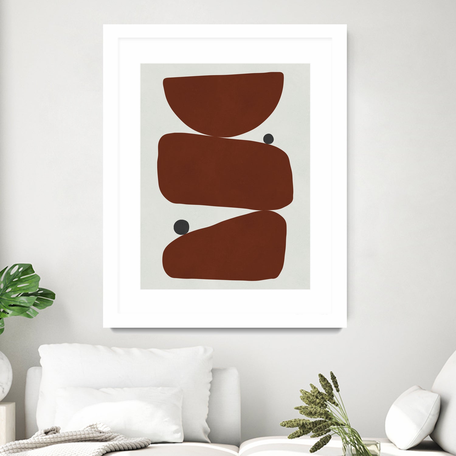 Brown expressionism  by Victor Costa on GIANT ART - red shapes burgundy 