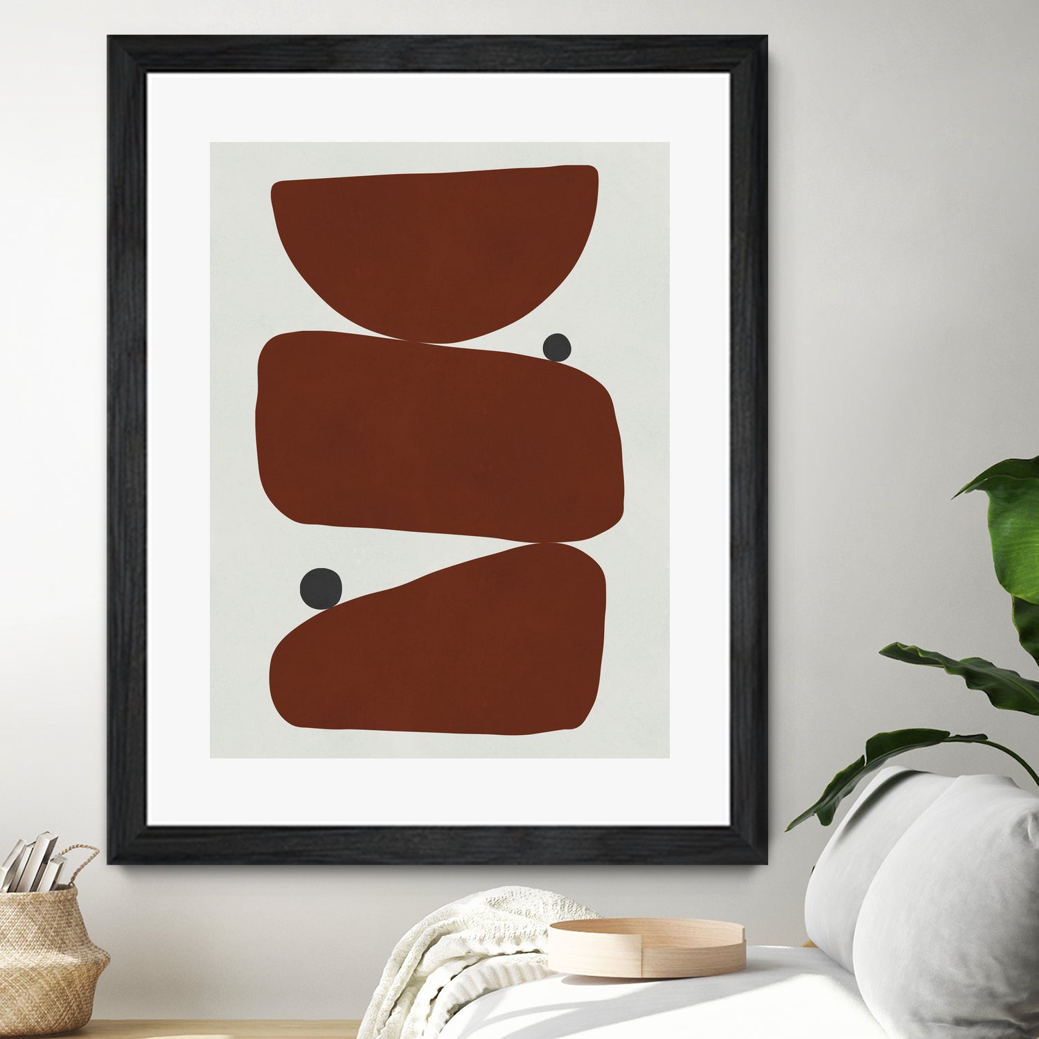 Brown expressionism  by Victor Costa on GIANT ART - red shapes burgundy 