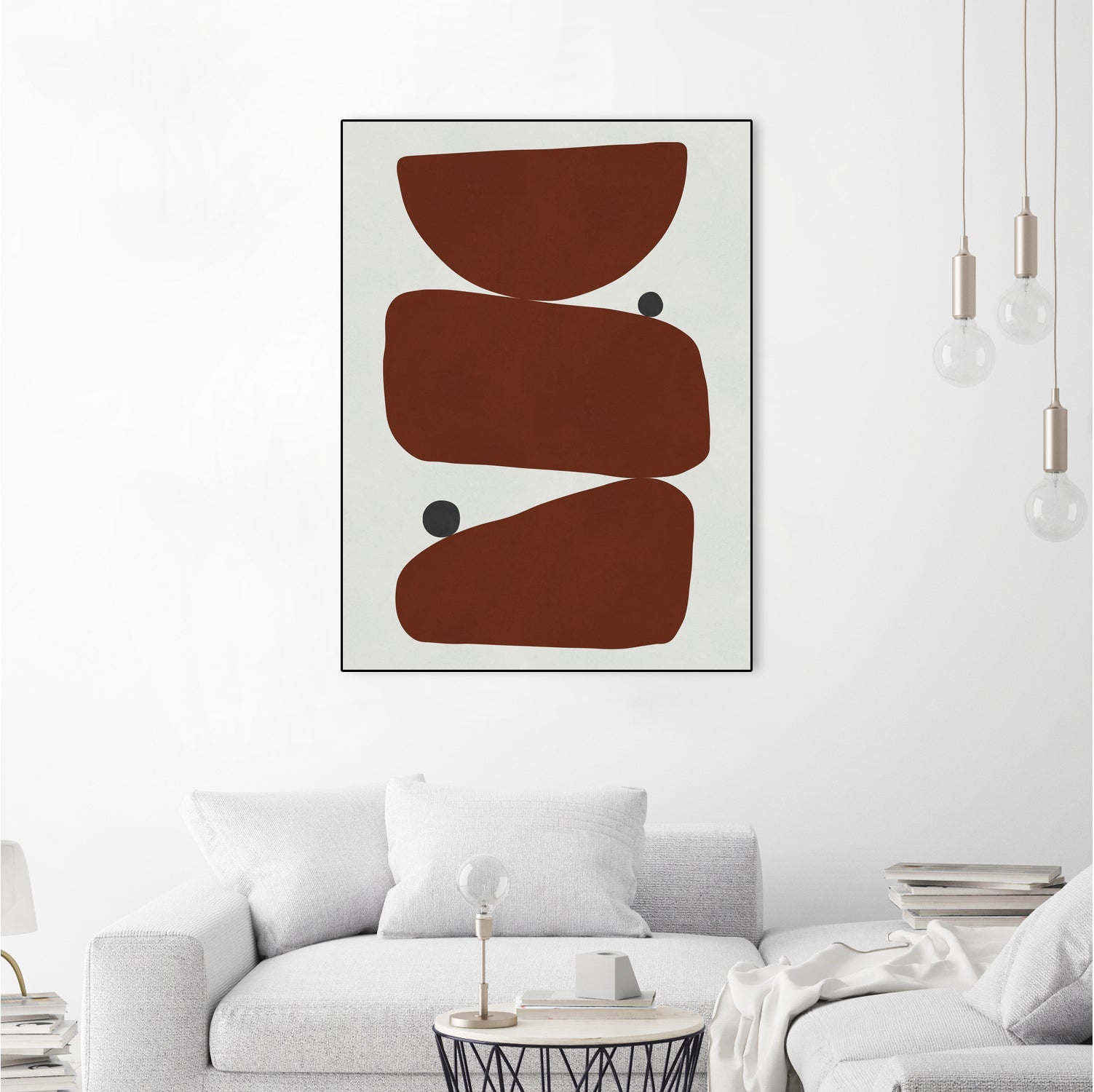 Brown expressionism  by Victor Costa on GIANT ART - red shapes burgundy 