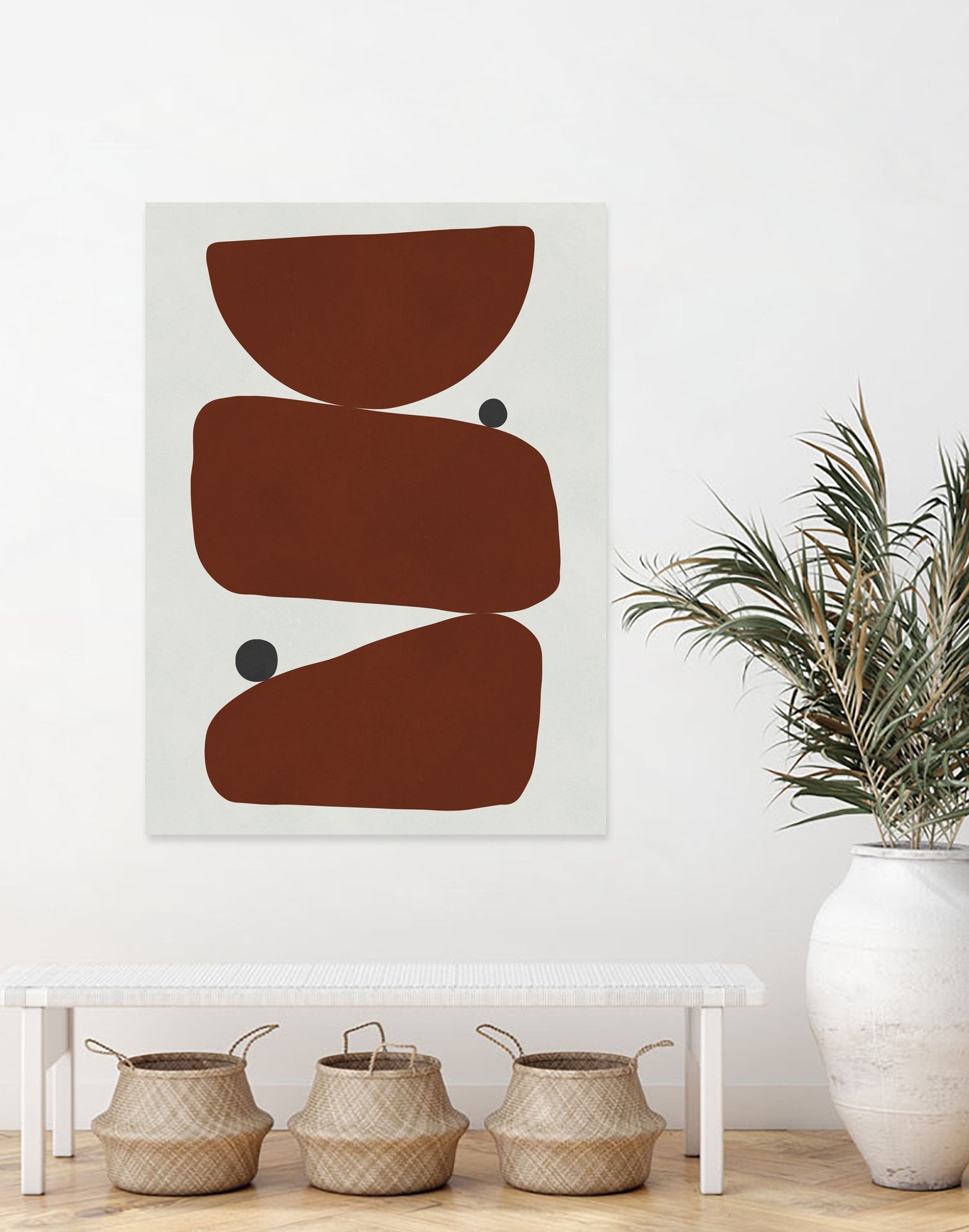 Brown expressionism  by Victor Costa on GIANT ART - red shapes burgundy 