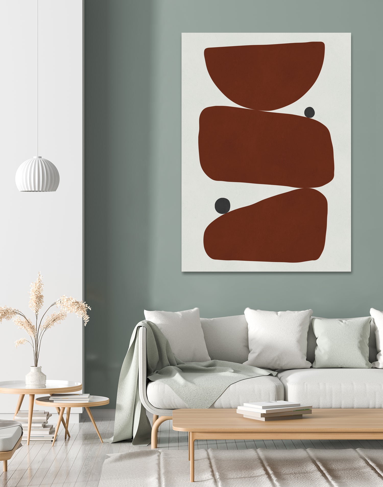 Brown expressionism  by Victor Costa on GIANT ART - red shapes burgundy 