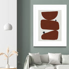 Brown expressionism  by Victor Costa on GIANT ART - red shapes burgundy 