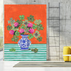 Clovers and Pink Blossoms by Caroline Bonne Muller on GIANT ART - clover bouquet  clover bouquet